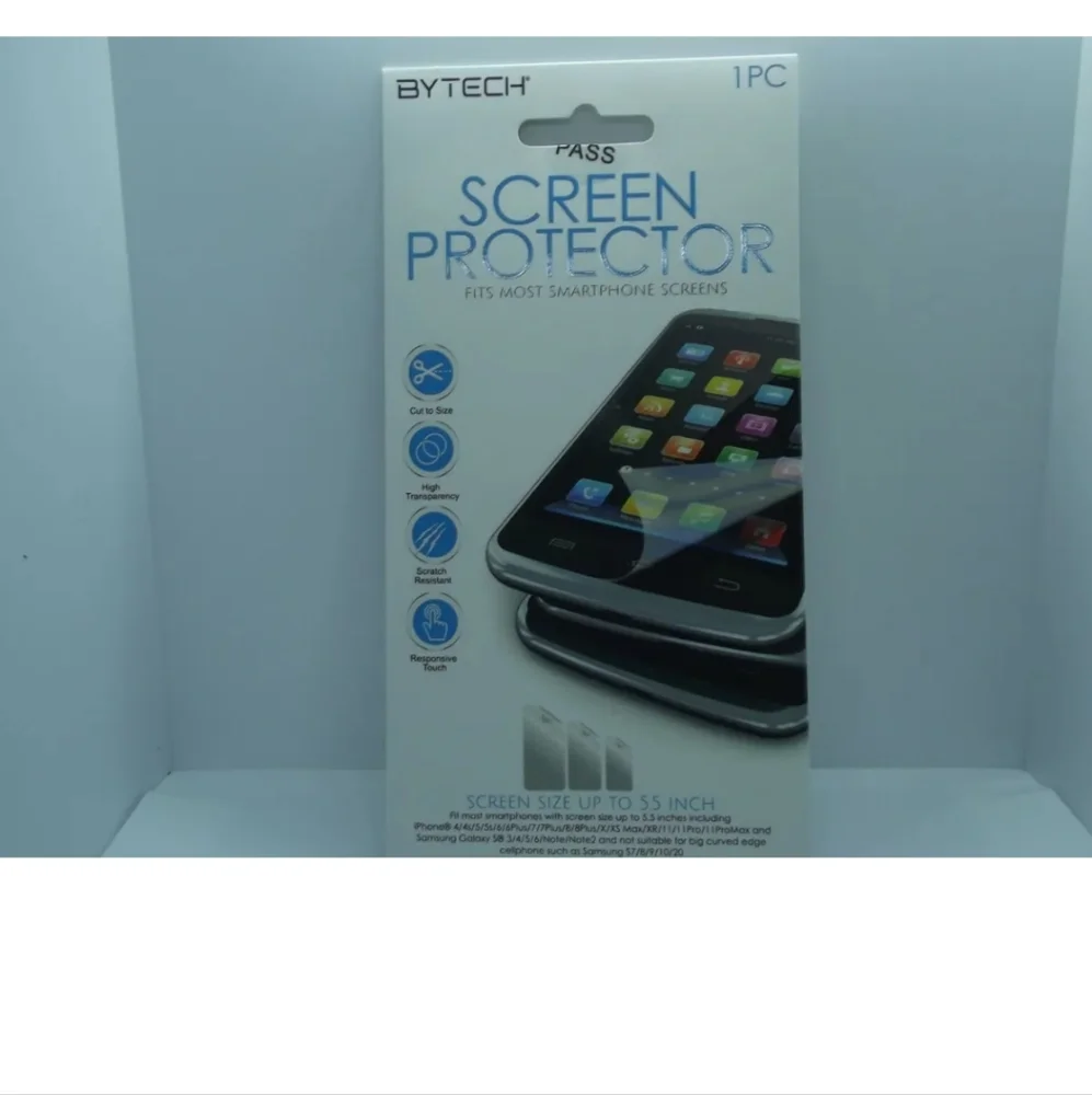ByTech (2) 1pc Screen protector smartphone 5.5 inch NEW